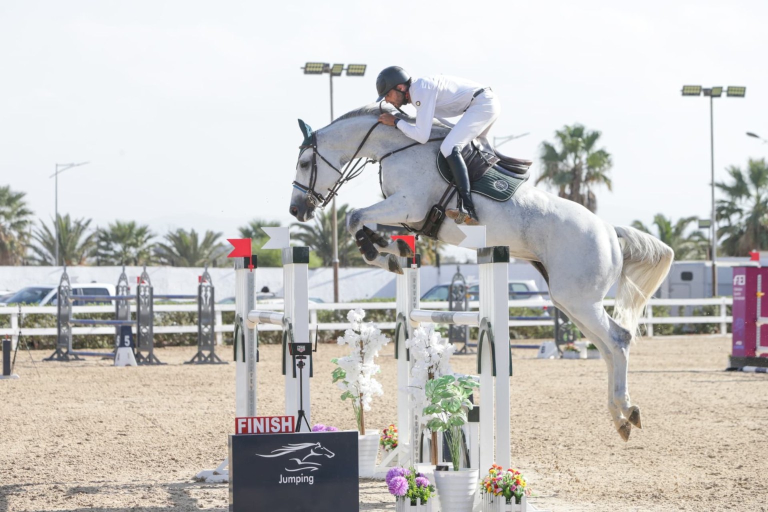 Un cavalier et son cheval à l’obstacle
